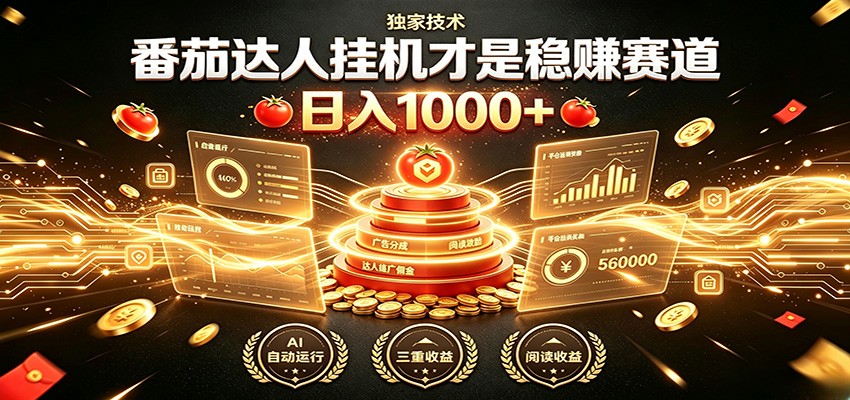 别再瞎找副业！番茄达人挂机才是稳赚赛道 日入1000+-Ai创业网