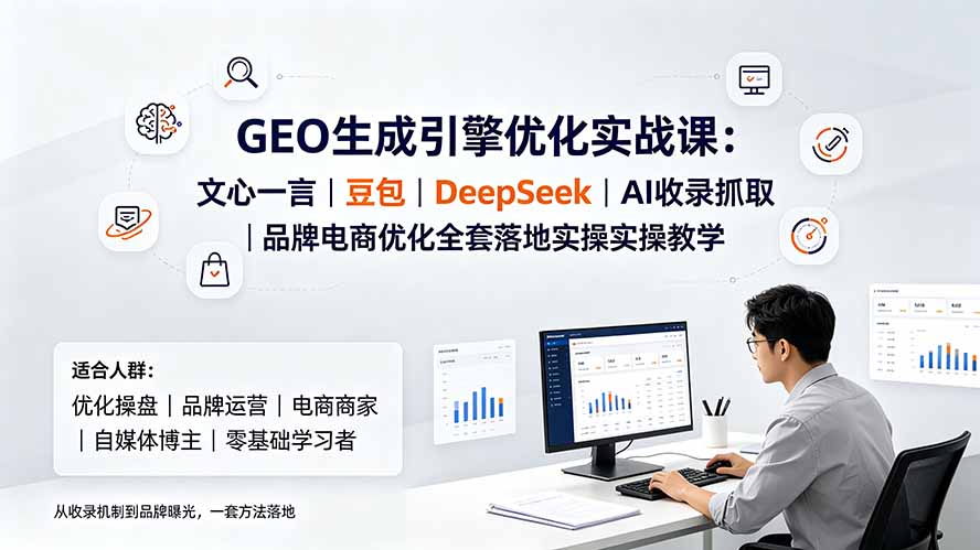 GEO生成引擎优化实战课:文心一言|豆包|DeepSeek|AI收录抓取|品牌电商优化全套落地实操教学-Ai创业网