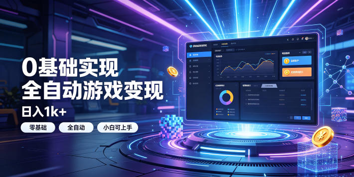 0基础实现全自动游戏变现，日入1k+，小白直接上手搞钱！【揭秘】-Ai创业网