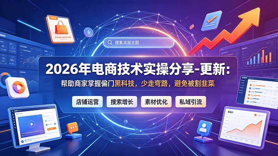 2026年电商技术实操分享-更新7月：帮助商家掌握偏门黑科技，少走弯路，避免被割韭菜-Ai创业网