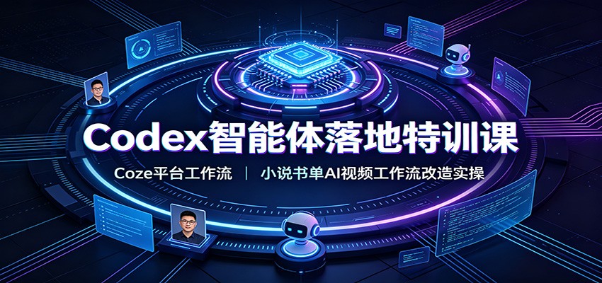Codex智能体落地特训课：Coze平台工作流，小说书单AI视频工作流改造实操-Ai创业网