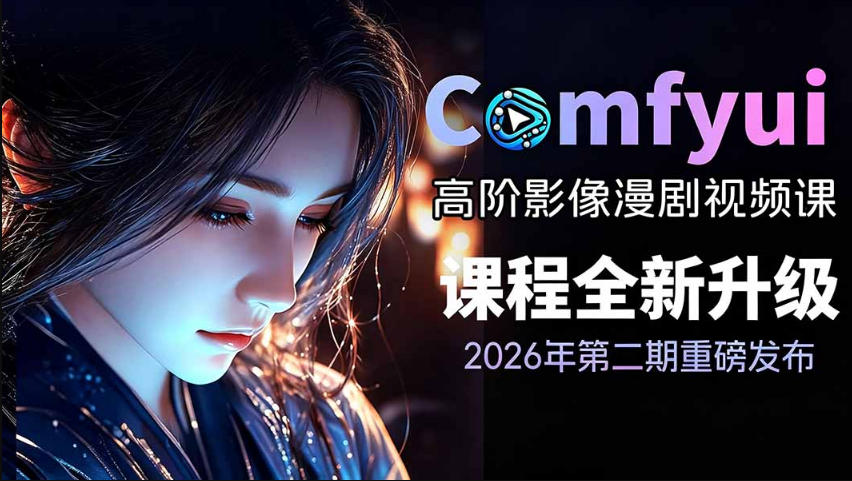 2026新版ComfyUI漫剧动画全流程实战课，0基础入门到进阶全流程动态漫，轻松实现流量变现-Ai创业网