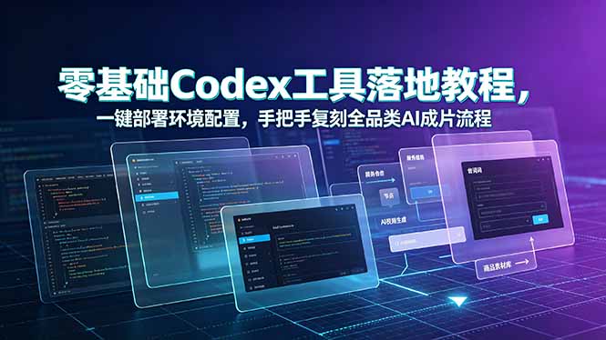零基础Codex工具落地教程，一键部署环境配置，手把手复刻全品类AI成片流程-Ai创业网