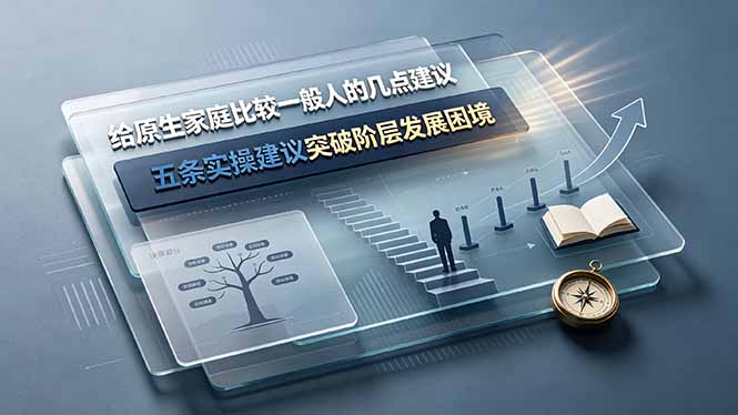 付费文章：给原生家庭比较一般人的几点建议，五条实操建议突破阶层发展困境-Ai创业网