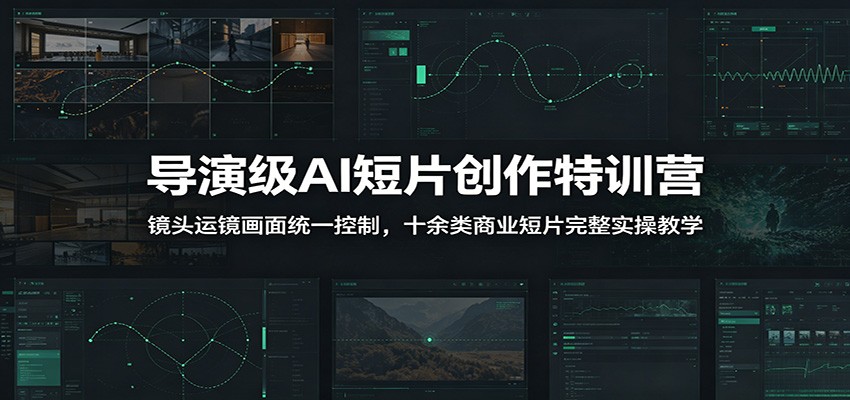 导演级AI短片创作特训营：镜头运镜画面统一控制，十余类商业短片完整实操教学(更新)-Ai创业网