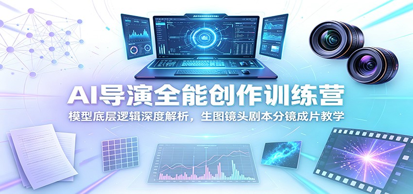 AI导演全能创作训练营：模型底层逻辑深度解析，生图镜头剧本分镜成片教学-Ai创业网