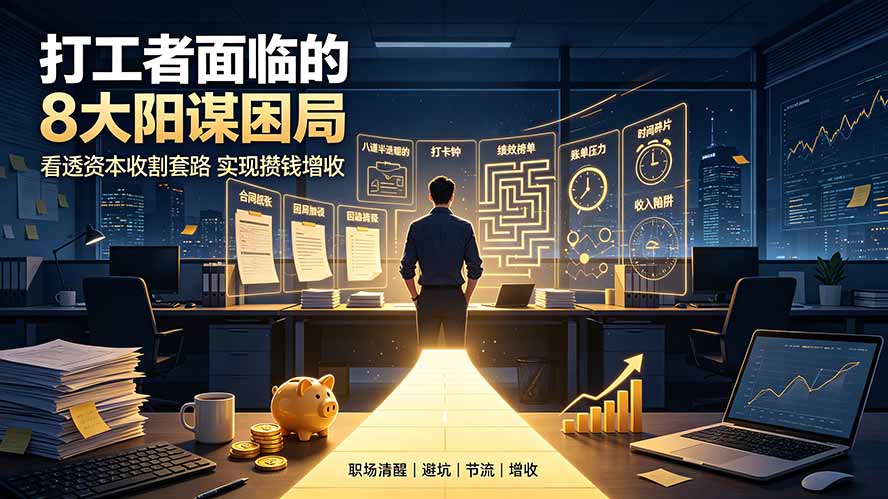付费文章：打工者面临的8大阳谋困局，看透资本收割套路实现攒钱增收-Ai创业网