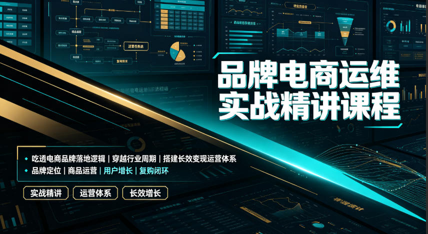 品牌电商运维实战精讲课程｜吃透电商品牌落地逻辑、穿越行业周期、搭建长效变现运营体系-Ai创业网