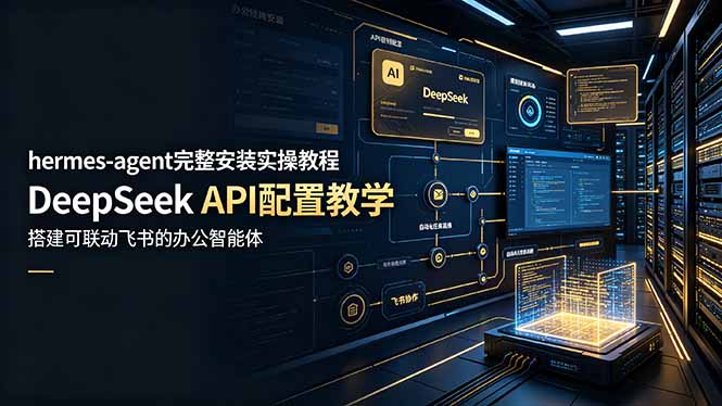 hermes-agent完整安装实操教程，DeepSeek API配置教学，搭建可联动飞书的办公智能体-Ai创业网