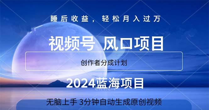 2024蓝海项目，3分钟自动生成视频，月入过万-Ai创业网