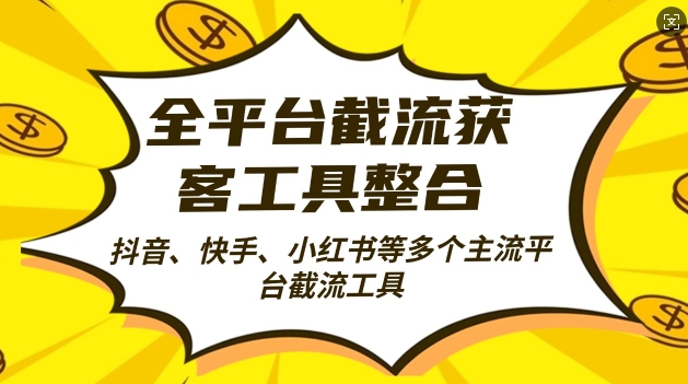 全平台截流获客工县整合全自动引流，日引2000+精准客户【揭秘】-Ai创业网