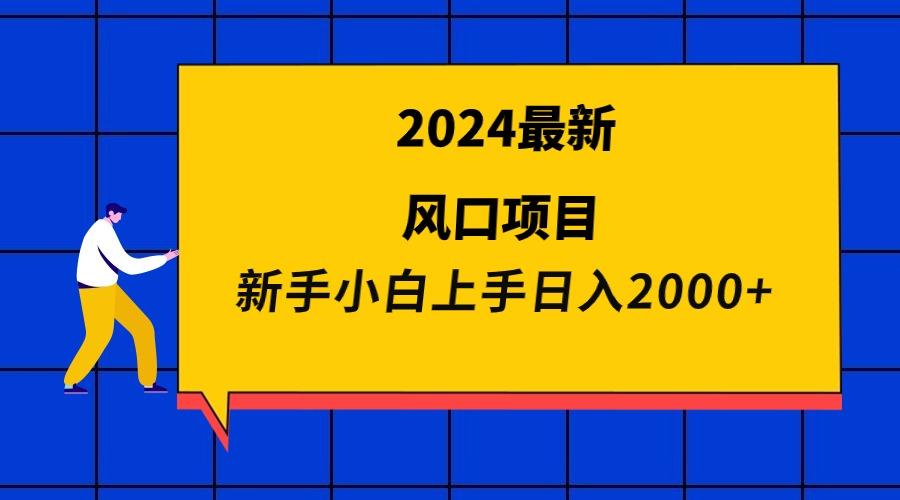 (9483期)2024最新风口项目 新手小白日入2000+-Ai创业网