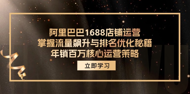 阿里巴巴1688店铺运营，掌握流量飙升与排名优化秘籍 年销百万核心运营策略-Ai创业网