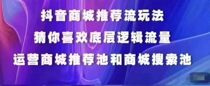 抖音商城运营课程，猜你喜欢入池商城搜索商城推荐人群标签覆盖-Ai创业网