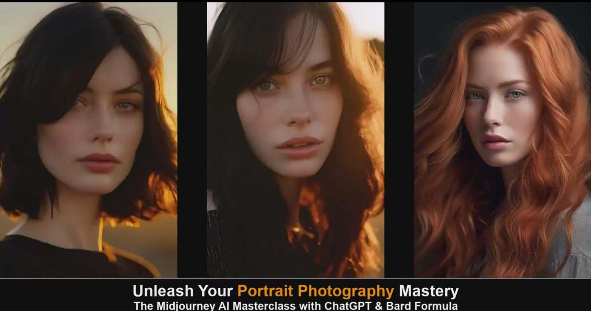 图片[3]-(9312期)Midjourney v5 ChatGPT 和 Bard AI人工智能人像摄影大师班-15节-中英字幕-Ai创业网