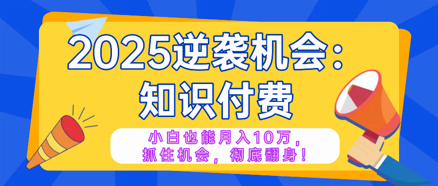 2025逆袭项目——知识付费，小白也能月入10万年入百万，抓住机会彻底翻...-Ai创业网