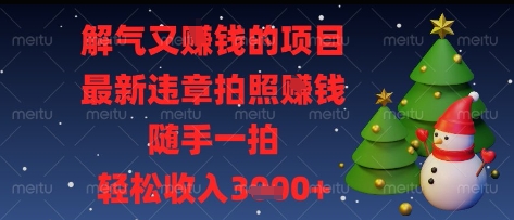解气又挣钱的项目，最新违章拍照挣钱，随手一拍，轻松收入多张【揭秘】-Ai创业网