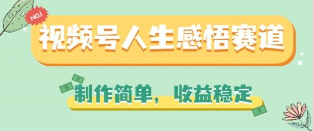 视频号人生感悟赛道，制作简单，收益稳定【揭秘】-Ai创业网