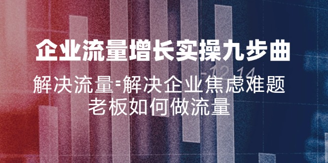 企业流量增长实战九步曲，解决流量=解决企业焦虑难题，老板如何做流量-Ai创业网
