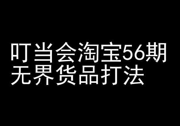 叮当会淘宝56期：无界货品打法-淘宝开店教程-Ai创业网