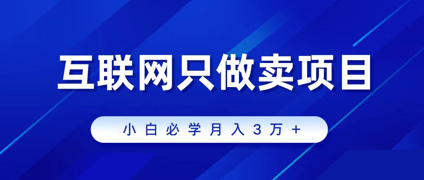 (9623期)互联网的尽头就是卖项目，被割过韭菜的兄弟们必看！轻松月入三万以上！-Ai创业网
