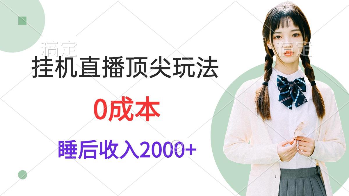 (9715期)挂机直播顶尖玩法，睡后日收入2000+、0成本，视频教学-Ai创业网