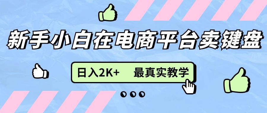 新手小白在电商平台卖键盘，日入2K+最真实教学-Ai创业网
