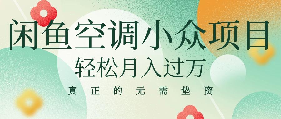闲鱼卖空调小众项目 轻松月入过万 真正的无需垫资金-Ai创业网