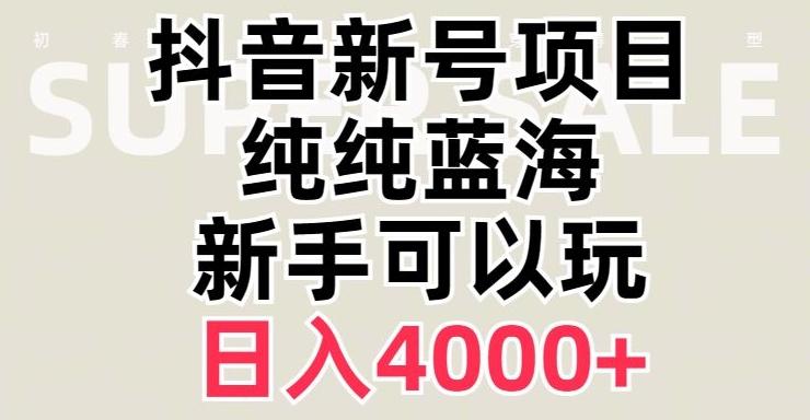抖音蓝海赛道，必须是新账号，日入4000+【揭秘】-Ai创业网