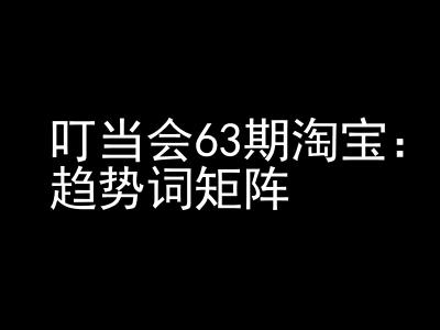 《淘宝天猫打爆班》原创高阶技术第63期，趋势词矩阵技术和玩法-Ai创业网