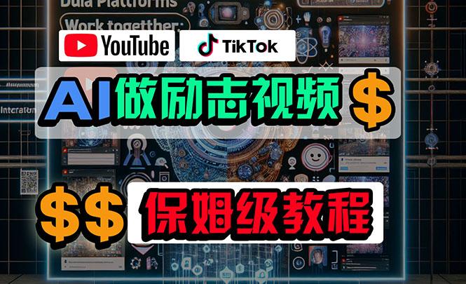利用AI制作励志视频，在YouTube和TikTok赚钱，小白可做(附工具-Ai创业网