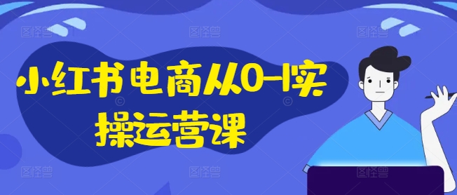 小红书电商从0-1实操运营课，小红书手机实操小红书/IP和私域课/小红书电商电脑实操板块等-Ai创业网