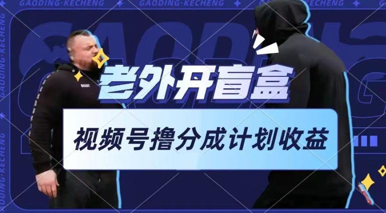 老外开盲盒视频，撸视频号分成计划收益，每天只需一小时，新手小白轻松上手【揭秘】-Ai创业网
