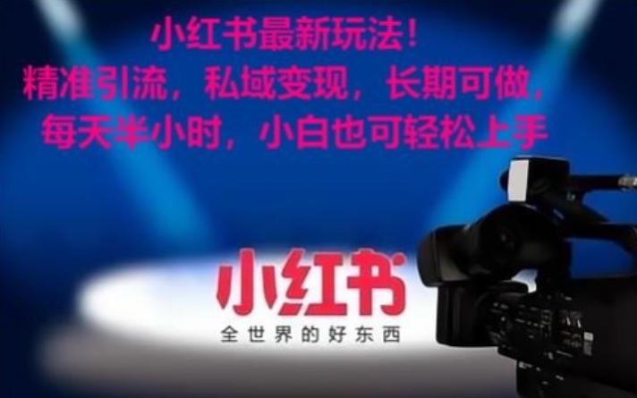 小红书最新玩法！精准引流，私域变现，长期可做，每天半小时，小白也可轻松上手【揭秘】-Ai创业网