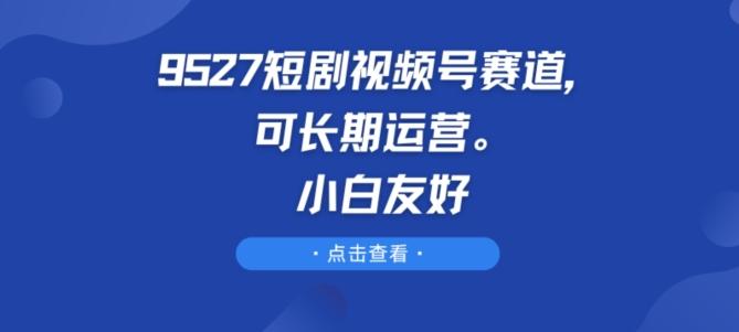 9527短剧视频号赛道，可长期运营，小白友好【揭秘】-Ai创业网