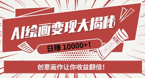 AI梦境绘画致富秘籍，复制粘贴，新手也能快速掌握，创意画作让你收益翻倍-Ai创业网
