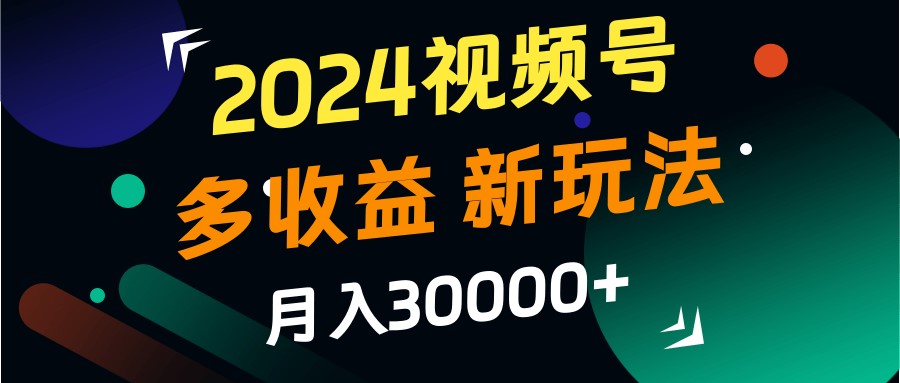 2024视频号多收益的新玩法，月入3w+，新手小白都能简单上手！-Ai创业网