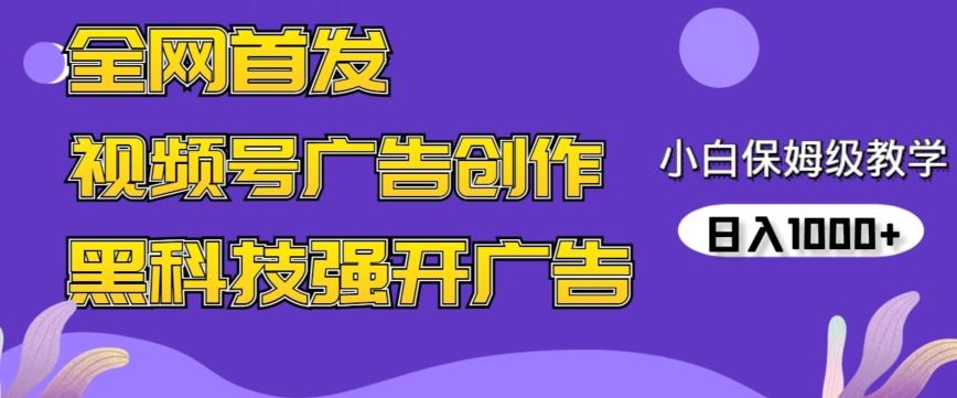 全网首发蝴蝶号广告创作，用AI做视频，黑科技强开广告，小白跟着做，日入1000+【揭秘】-Ai创业网