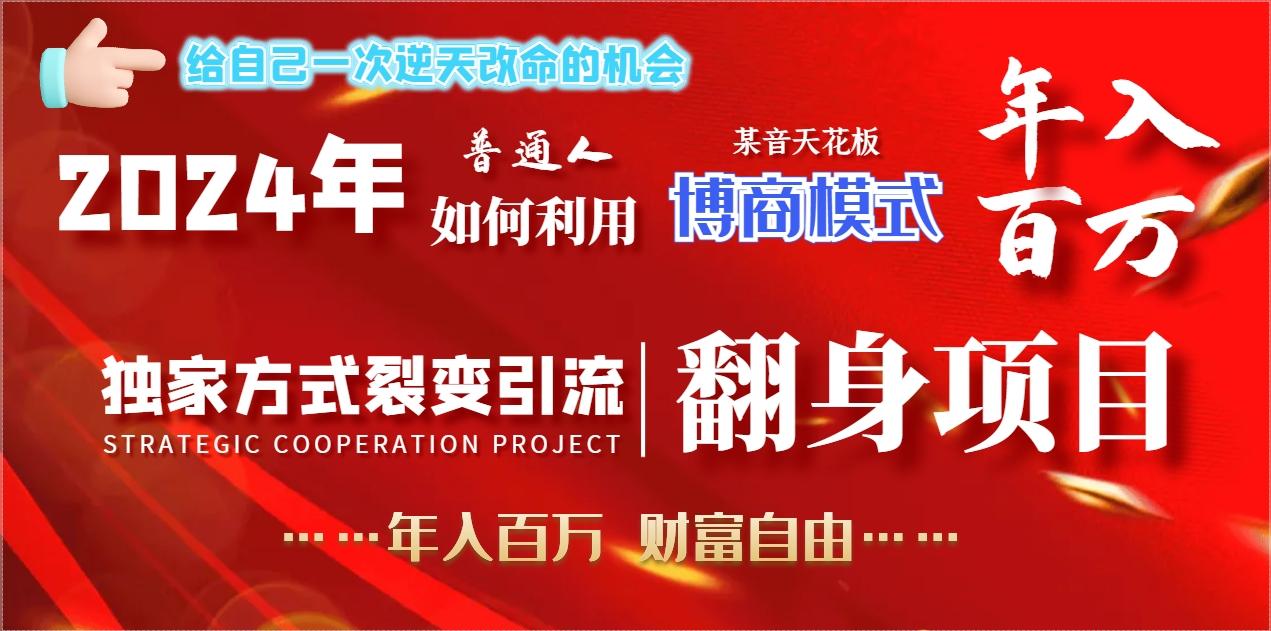 2024年普通人如何利用博商模式做翻身项目年入百万，财富自由-Ai创业网