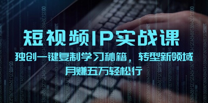 短视频IP实战课，独创一键复制学习秘籍，转战新领域，月赚五万轻松行-Ai创业网