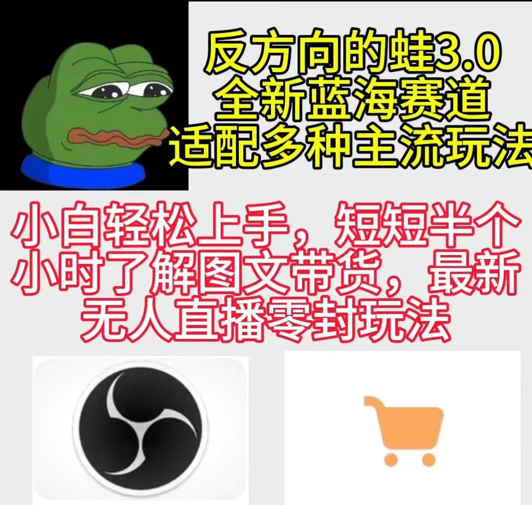 (9485期)反方向的蛙3.0，图文最新玩法，变现多元化，新蓝海项目，小白轻松上手-Ai创业网