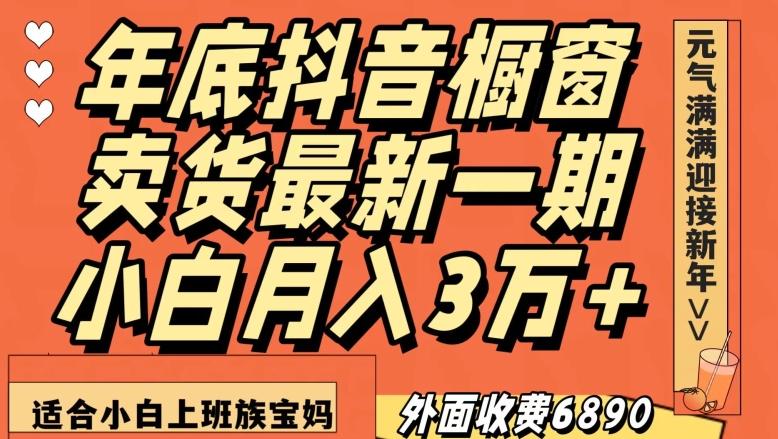 外面收费6890元年底抖音橱窗卖货最新一期，小白月入3万，适合小白上班族宝妈【揭秘】-Ai创业网