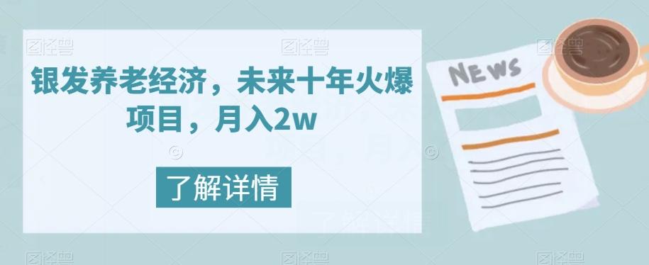 银发养老经济，未来十年火爆项目，月入2w【揭秘】-Ai创业网