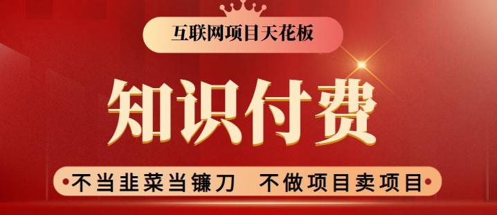 2024互联网项目天花板，新手小白也可以通过知识付费月入10W，实现财富自由【揭秘】-Ai创业网