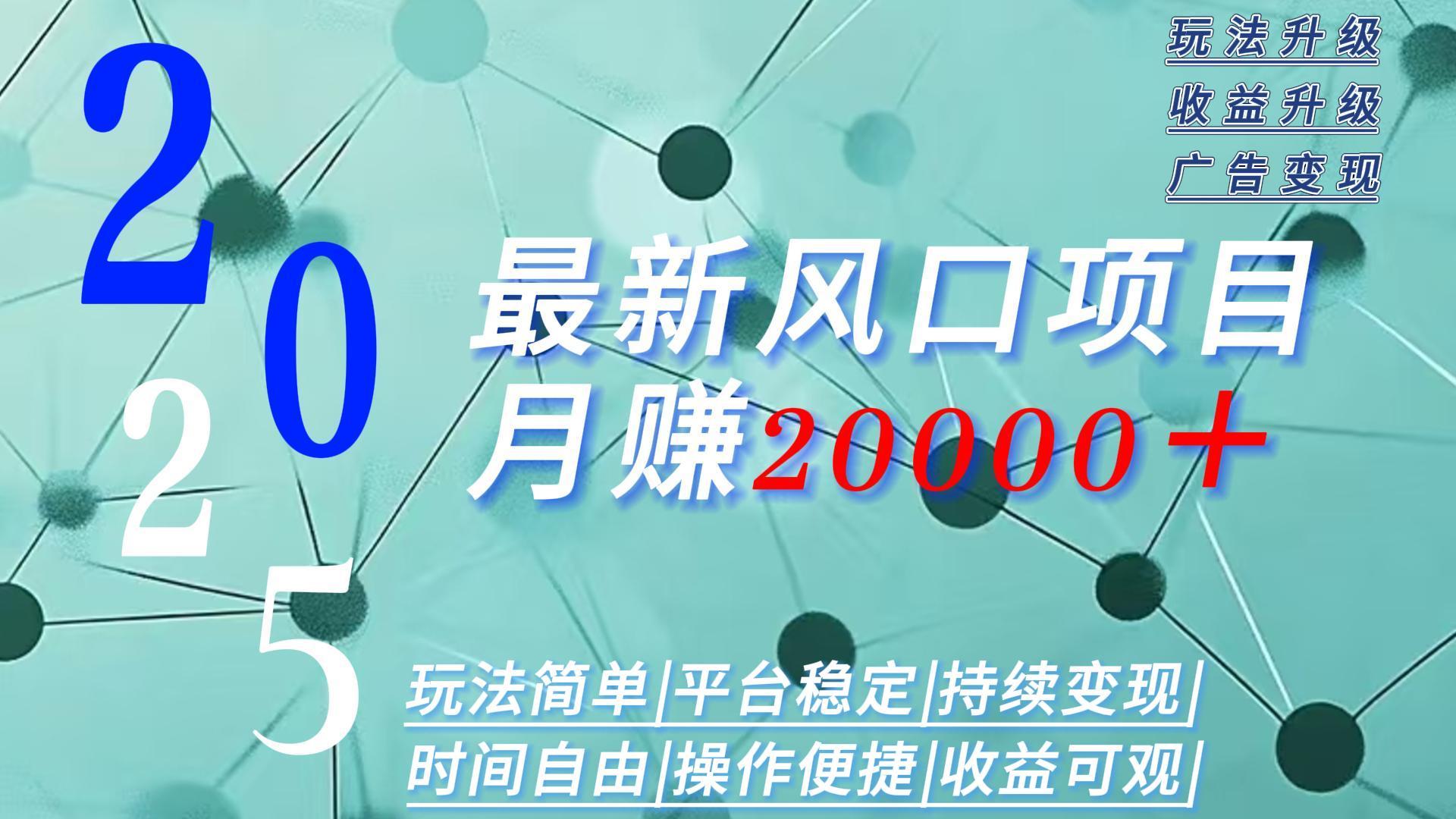 2025广告赛道新风口-月赚2W＋玩法简单，时间自由-Ai创业网