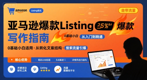 亚马逊爆款Listing写作方法，亚马逊0基础小白也能写爆款自带流量的Listing-Ai创业网