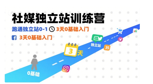 社媒独立站训练营，跑通独立站0-1，3天0基础入门-Ai创业网