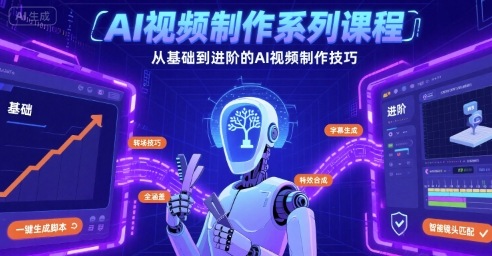 AI视频制作系列课程，从基础到进阶的AI视频制作技巧全涵盖-Ai创业网