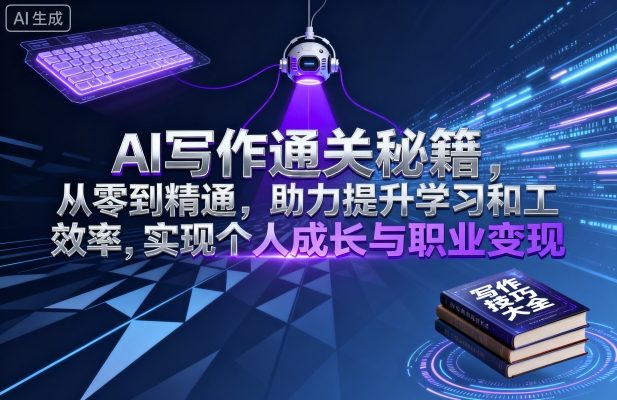 AI写作通关秘籍，从零到精通，助力提升学习和工作效率，实现个人成长与职业变现-Ai创业网