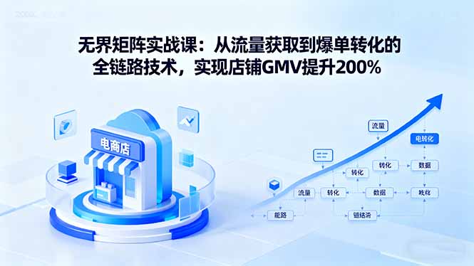无界矩阵实战课：从流量获取到爆单转化的全链路技术，实现店铺GMV提升200%-Ai创业网